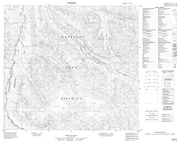 No Title Topographic Paper Map 104H06 at 1:50,000 scale