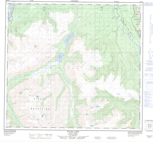 Kluea Lake Topographic Paper Map 104H12 at 1:50,000 scale