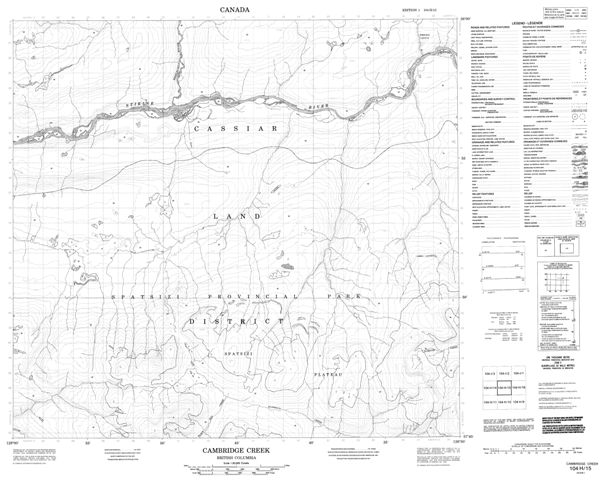 Cambridge Creek Topographic Paper Map 104H15 at 1:50,000 scale