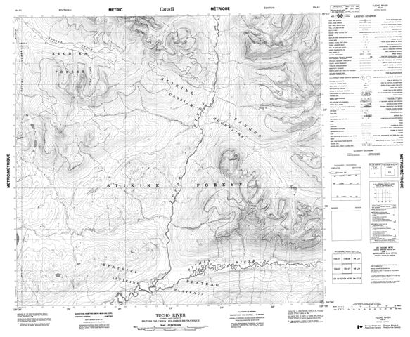 Tucho River Topographic Paper Map 104I01 at 1:50,000 scale