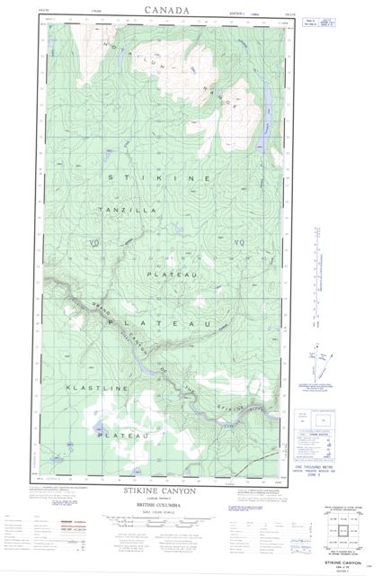 Stikine Canyon Topographic Paper Map 104J01E at 1:50,000 scale