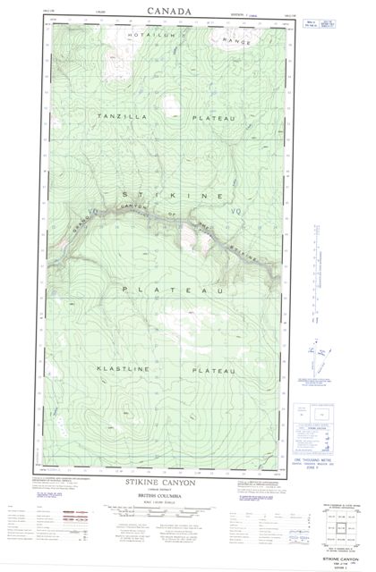 Stikine Canyon Topographic Paper Map 104J01W at 1:50,000 scale