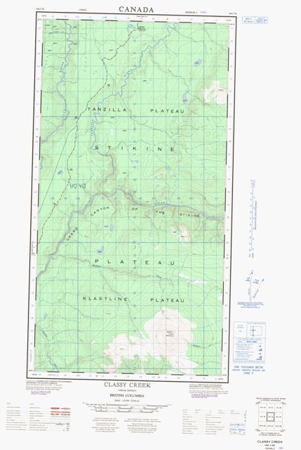 Classy Creek Topographic Paper Map 104J02E at 1:50,000 scale