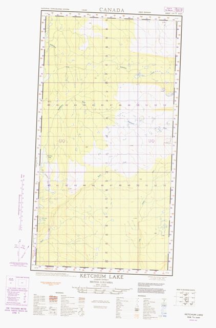 Ketchum Lake Topographic Paper Map 104J05E at 1:50,000 scale