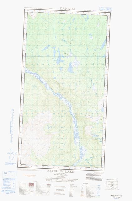 Ketchum Lake Topographic Paper Map 104J05W at 1:50,000 scale