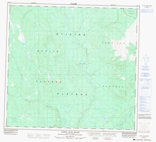 Little Tuya River Topographic Paper Map 104J07 at 1:50,000 scale