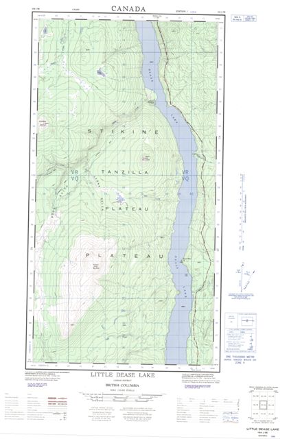 Little Dease Lake Topographic Paper Map 104J09E at 1:50,000 scale