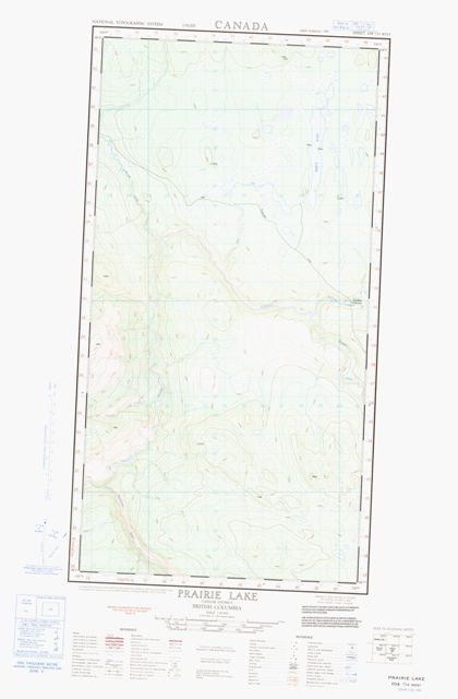 Prairie Lake Topographic Paper Map 104J13W at 1:50,000 scale