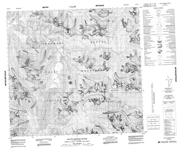 South Whiting River Topographic Paper Map 104K02 at 1:50,000 scale