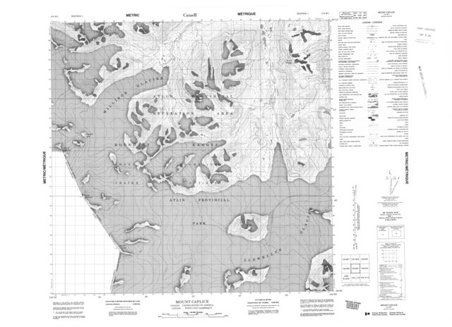 Mount Caplice Topographic Paper Map 104M01 at 1:50,000 scale