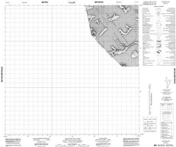 Mount Pullen Topographic Paper Map 104M02 at 1:50,000 scale