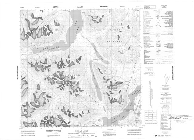 Edgar Lake Topographic Paper Map 104M08 at 1:50,000 scale