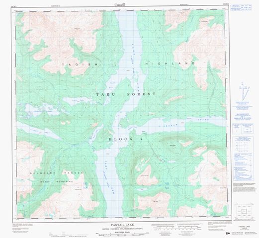 Fantail Lake Topographic Paper Map 104M09 at 1:50,000 scale