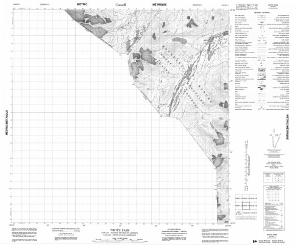 White Pass Topographic Paper Map 104M11 at 1:50,000 scale