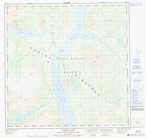 Turtle Lake Topographic Paper Map 104M16 at 1:50,000 scale