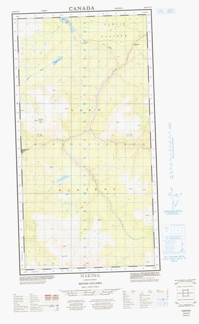 Nakina Topographic Paper Map 104N02W at 1:50,000 scale