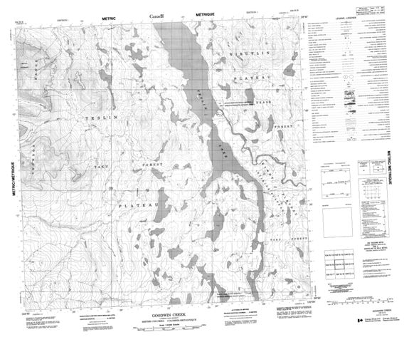Goodwin Creek Topographic Paper Map 104N09 at 1:50,000 scale