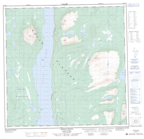 Mount Minto Topographic Paper Map 104N13 at 1:50,000 scale