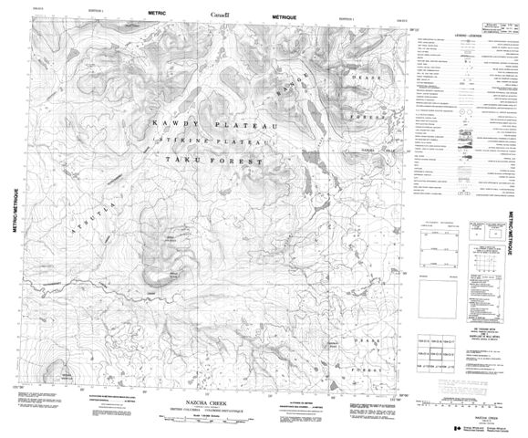 Nazcha Creek Topographic Paper Map 104O03 at 1:50,000 scale