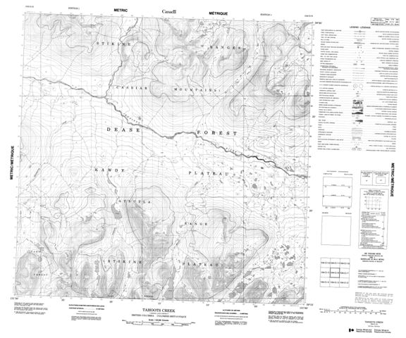 Tahoots Creek Topographic Paper Map 104O06 at 1:50,000 scale