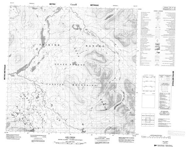 Ash Creek Topographic Paper Map 104O07 at 1:50,000 scale