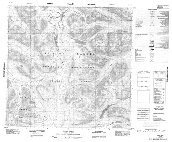 Maria Lake Topographic Paper Map 104O08 at 1:50,000 scale
