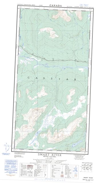 Smart River Topographic Paper Map 104O13E at 1:50,000 scale