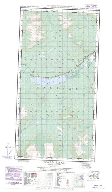 Swan Lake Topographic Paper Map 104O14W at 1:50,000 scale