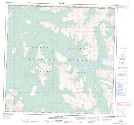 Plate Lake Topographic Paper Map 104O15 at 1:50,000 scale