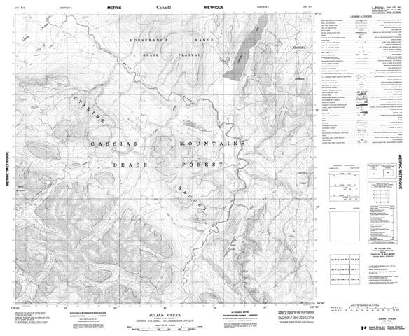 Julian Creek Topographic Paper Map 104P02 at 1:50,000 scale