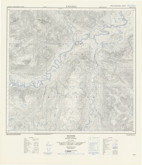 Mcdame Topographic Paper Map 104P03 at 1:50,000 scale