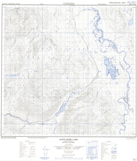 Good Hope Lake Topographic Paper Map 104P06 at 1:50,000 scale