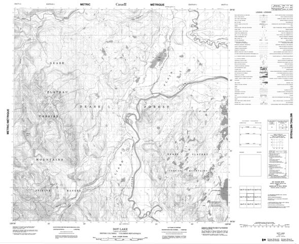 Dot Lake Topographic Paper Map 104P11 at 1:50,000 scale
