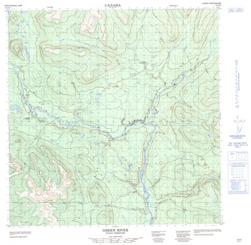 Green River Topographic Paper Map 105A09 at 1:50,000 scale