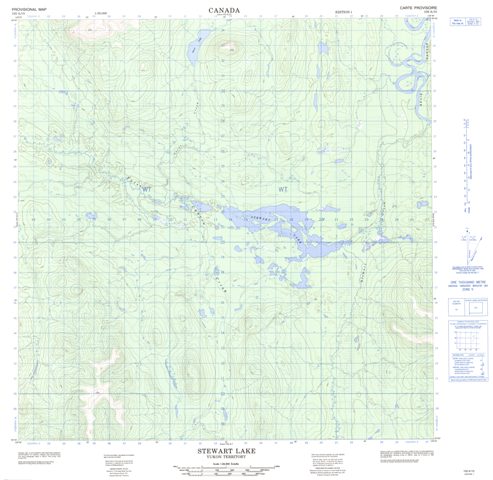 Stewart Lake Topographic Paper Map 105A10 at 1:50,000 scale