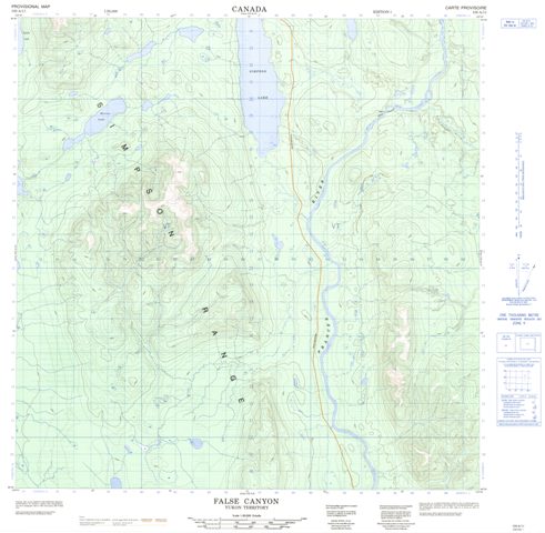 False Canyon Topographic Paper Map 105A11 at 1:50,000 scale