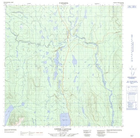 Upper Canyon Topographic Paper Map 105A14 at 1:50,000 scale