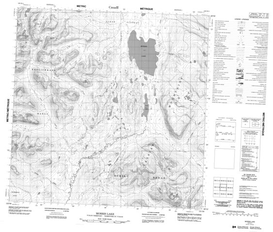 Morris Lake Topographic Paper Map 105B05 at 1:50,000 scale
