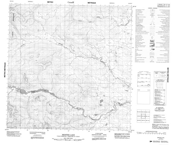 Meister Lake Topographic Paper Map 105B08 at 1:50,000 scale