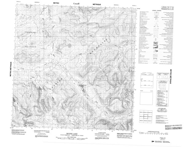 Irvine Lake Topographic Paper Map 105B11 at 1:50,000 scale