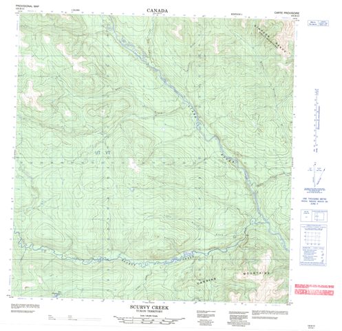 Scurvy Creek Topographic Paper Map 105B15 at 1:50,000 scale