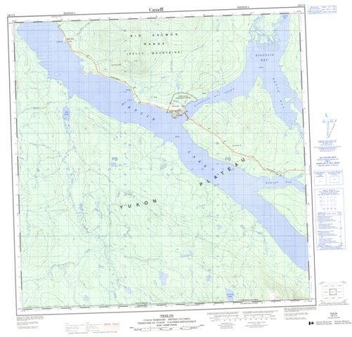 Teslin Topographic Paper Map 105C02 at 1:50,000 scale