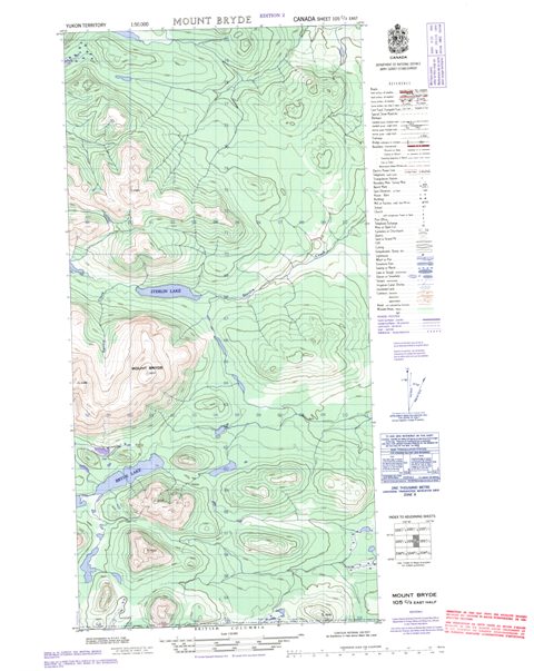 Mount Bryde Topographic Paper Map 105C03E at 1:50,000 scale