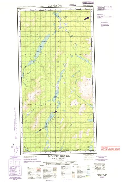 Mount Bryde Topographic Paper Map 105C03W at 1:50,000 scale