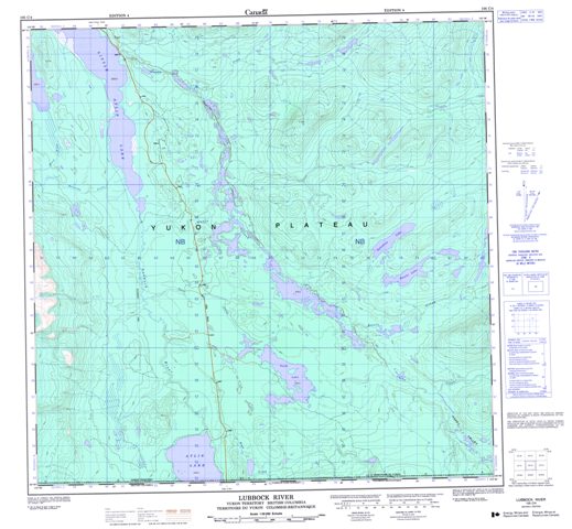 Lubbock River Topographic Paper Map 105C04 at 1:50,000 scale