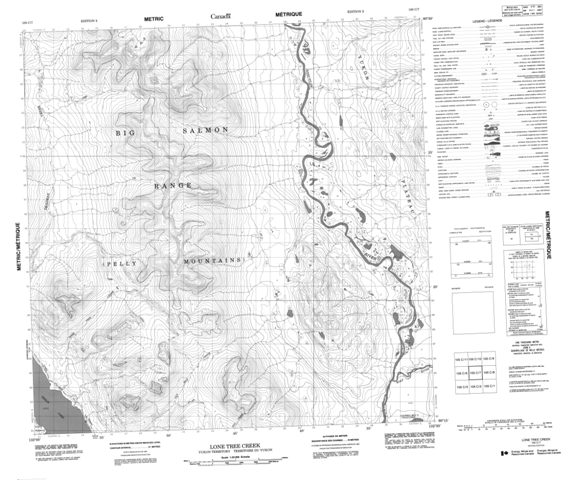 Lone Tree Creek Topographic Paper Map 105C07 at 1:50,000 scale