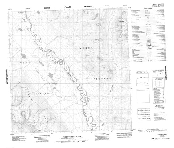 Thirtymile Creek Topographic Paper Map 105C10 at 1:50,000 scale