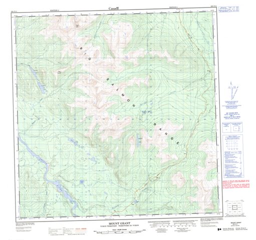 Mount Grant Topographic Paper Map 105C11 at 1:50,000 scale