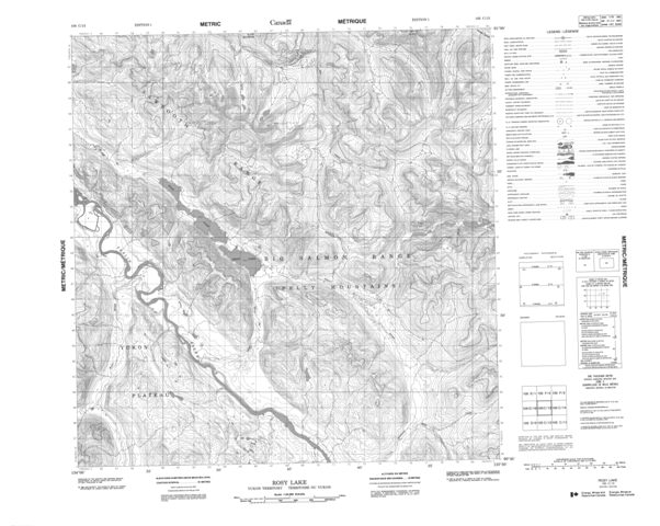 Rosy Lake Topographic Paper Map 105C13 at 1:50,000 scale