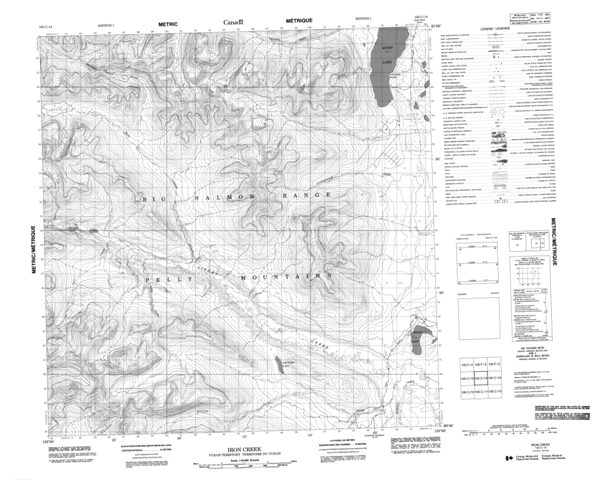 Iron Creek Topographic Paper Map 105C14 at 1:50,000 scale